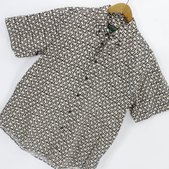 David Taylor Collection Men's Button Down Shirt Retro Design Short Sleeve Size L - Picture 2 of 7